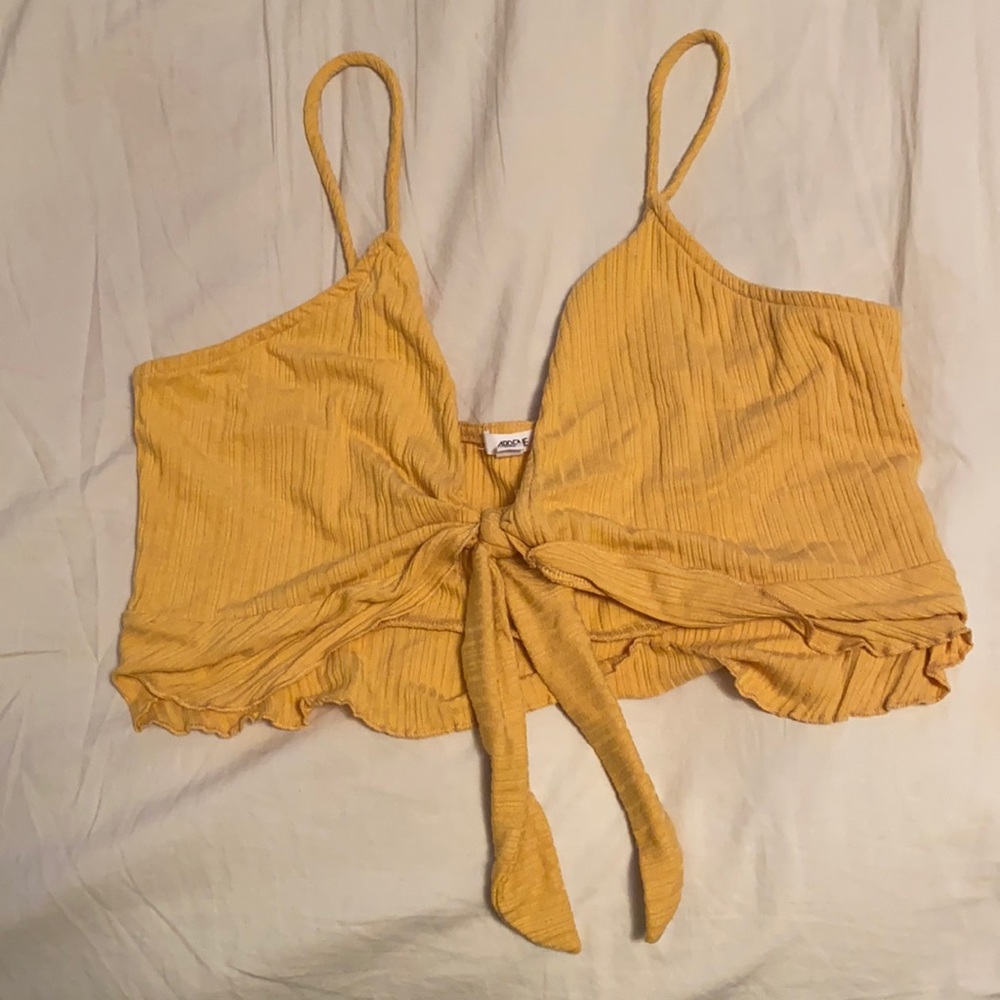 Yellow Wrap Top